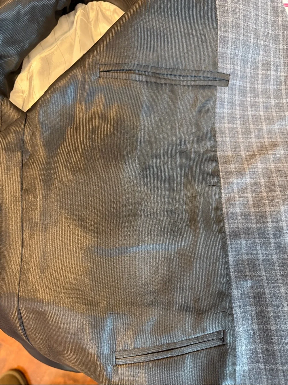 NWT Santorelli Gray Two-Button Sport Coat…48R